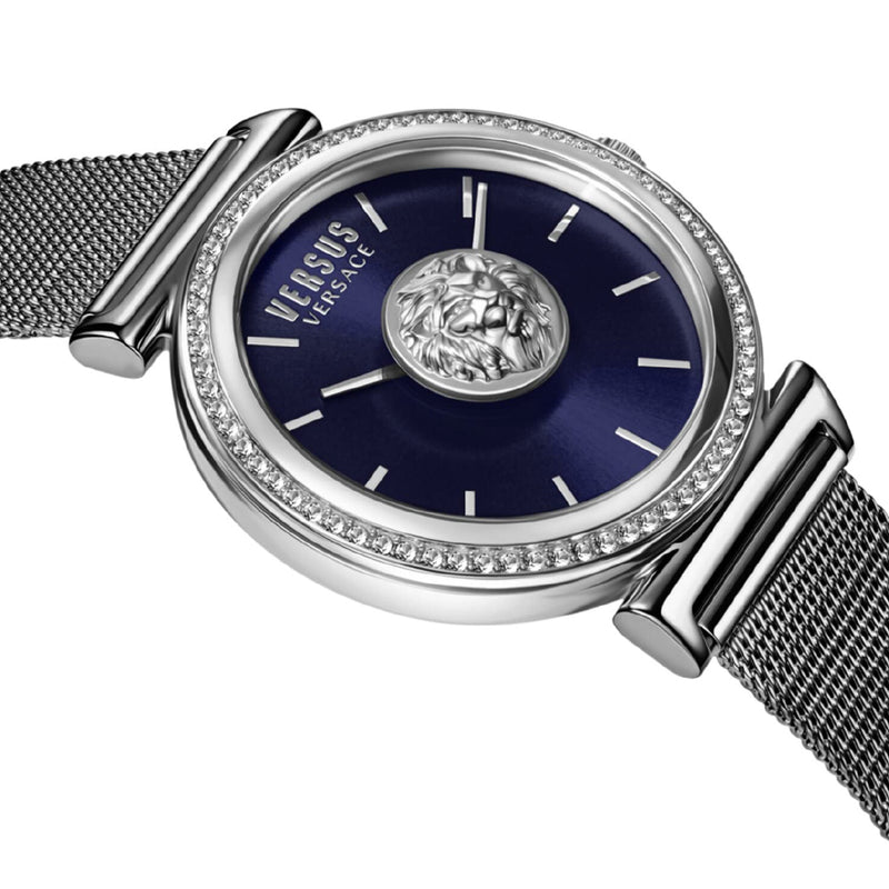 Versus Versace Womens Blue 34 mm Brick Lane Watch VSPLD1221