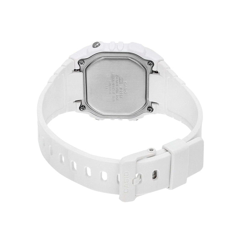 Casio Women's Resin Digital Quartz Watch W-215H-7AVDF - 41 mm - White