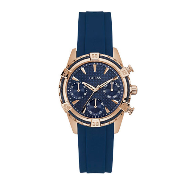 Guess Women's Catalina Chronograph Blue Silicone Band Quartz Watch W0562L3
