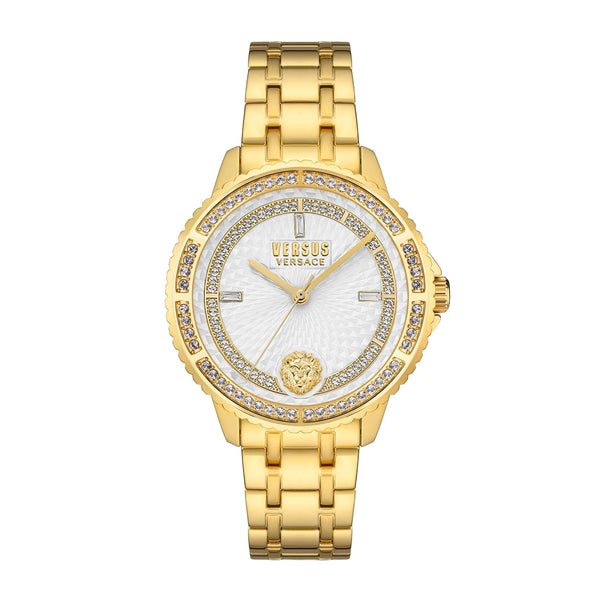 Versus Versace Women's Analog Quartz Gold Stainless Steel Watch - WVSPLM3021
