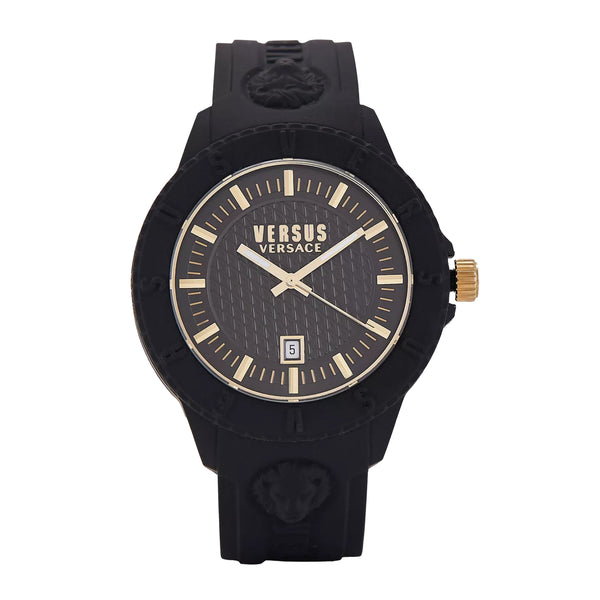 Versus Versace Unisex Analog Quartz Black Silicone Watch - WVSPOY5621