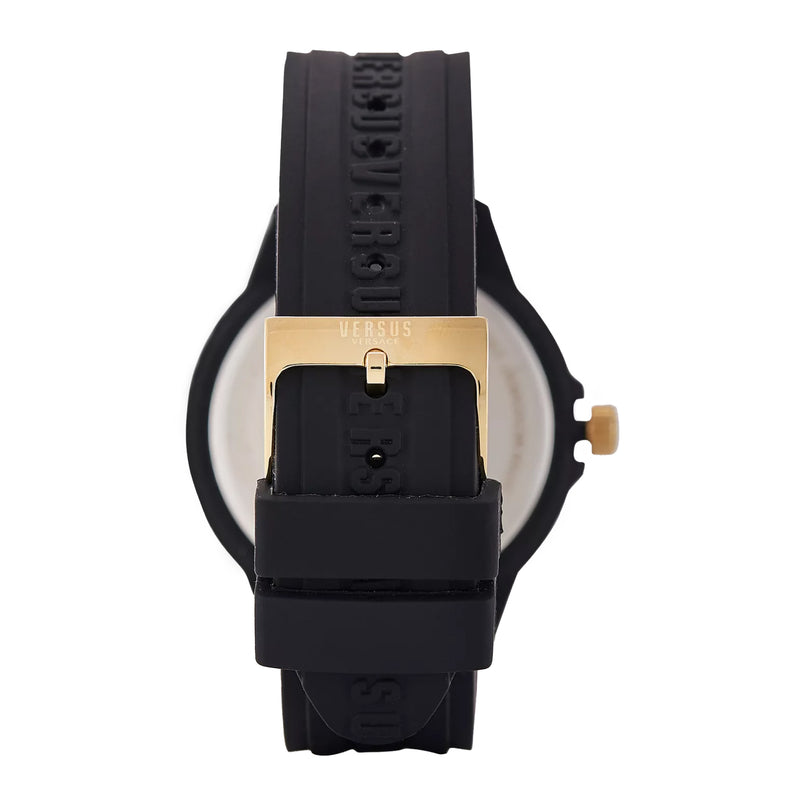 Versus Versace Unisex Analog Quartz Black Silicone Watch - WVSPOY5621