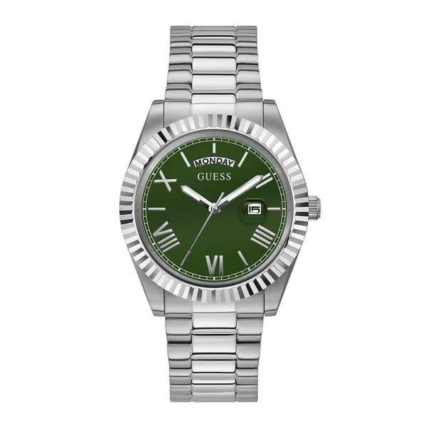 Guess Men's Connoisseur Silver Stainless Steel Watch GW0265G10