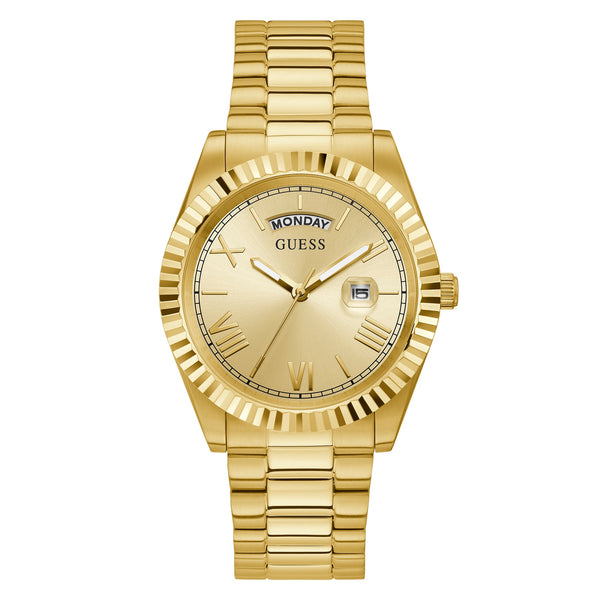 Guess Men's Gold Tone Case Gold Tone Stainless Steel Watch GW0265G2
