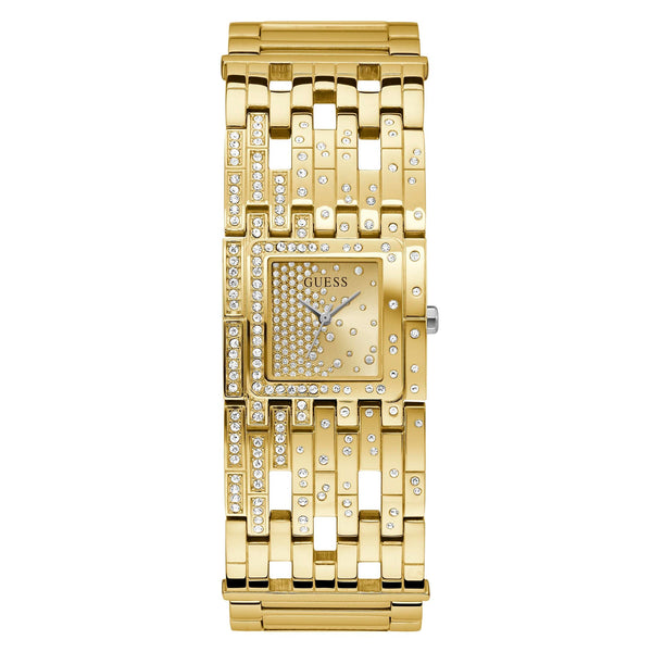Guess Womens Gold Tone Analog Gold Stainless Steel Band Watch GW0441L2