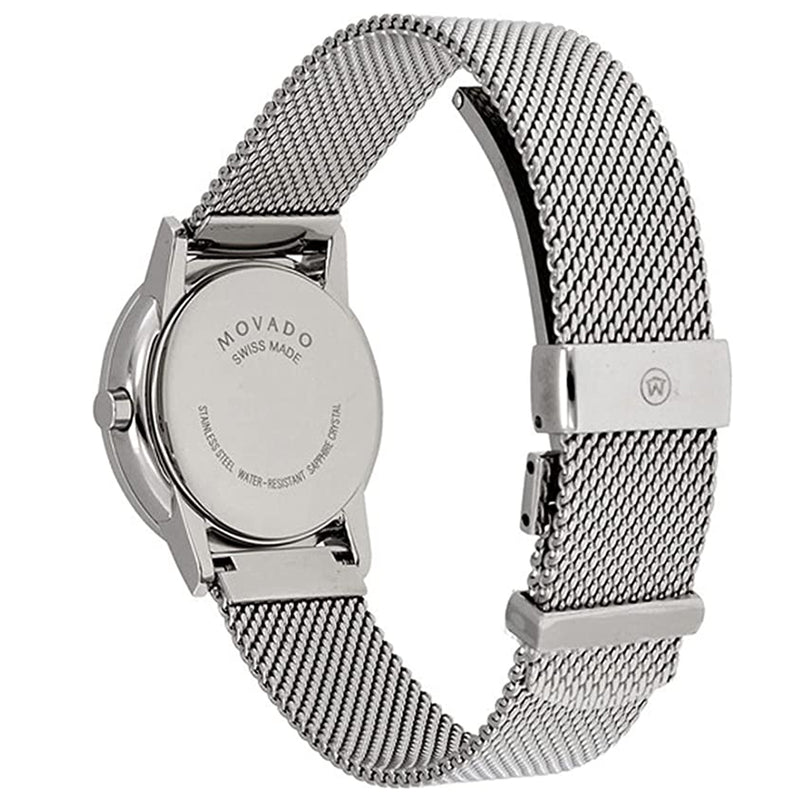 Movado 0607425 Museum Classic Blue Mother Of Pearl Dial Stainless Steel Mesh Bracelet Women's Watch