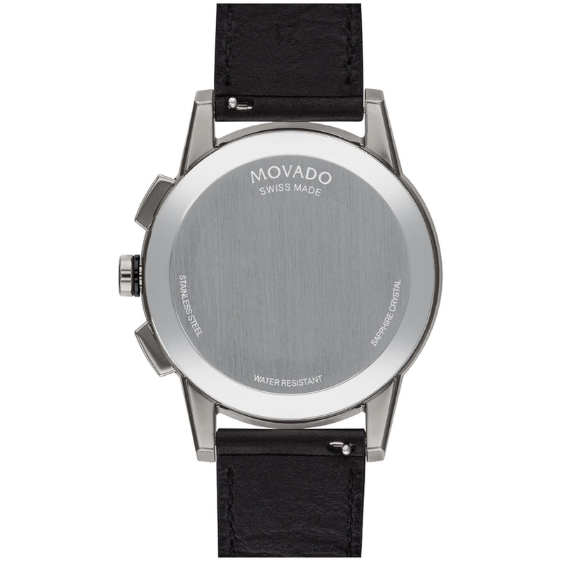 Movado Men Museum Sport, 42 mm gunmetal PVD-finished stainless steel case Watch 0607559