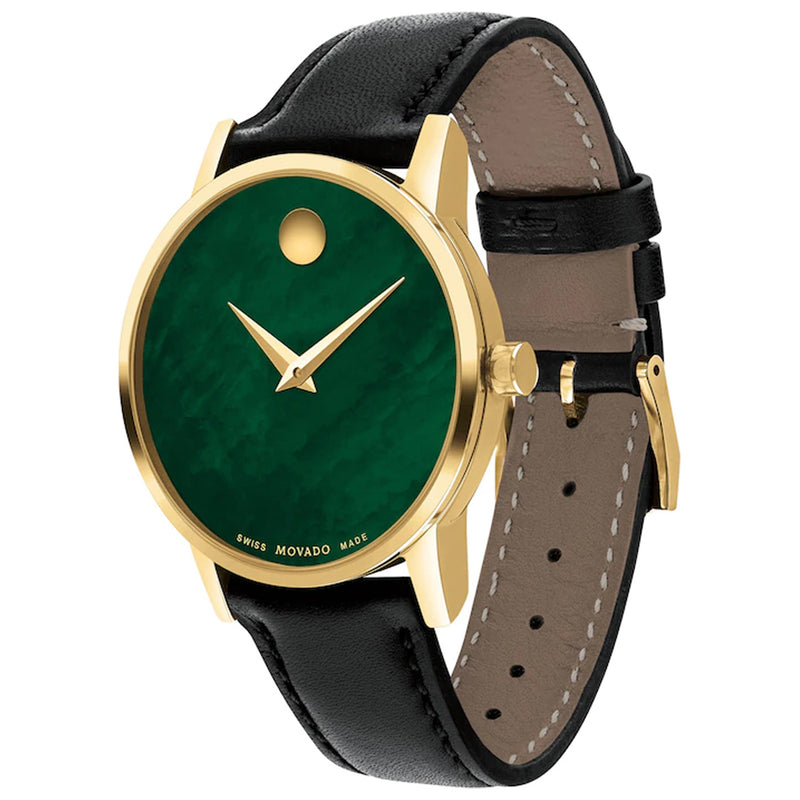 Movado 0607633 Museum Classic With Green Mother-Of-Pearl Museum With Concave Dot Dial