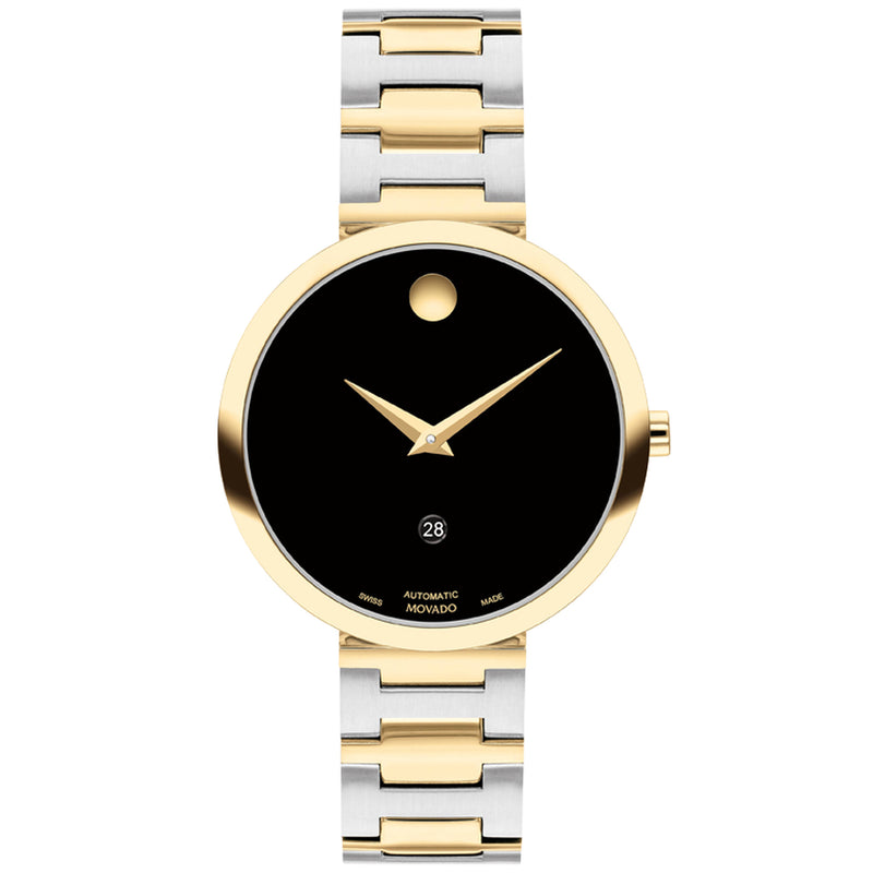 Movado 0607679 Museum Classic Automatic yellow gold PVD & stainless steel 32mm case With chic black dial Watch