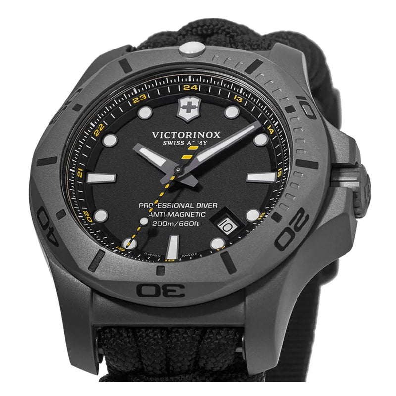 Victorinox Men's Swiss Army Black Dial I.N.O.X. Professional Diver Watch 241812.2