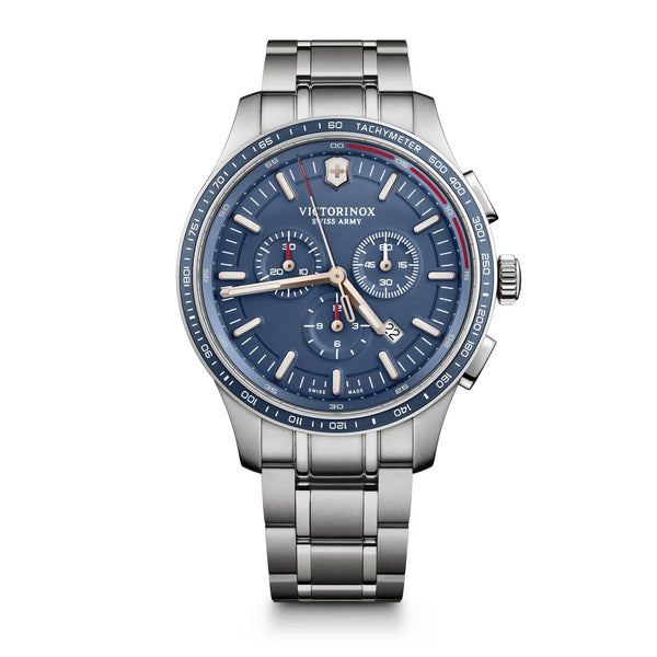 Victorinox 241817 Swiss Army Alliance Chronograph Silver/Blue Mens Wrist Watch