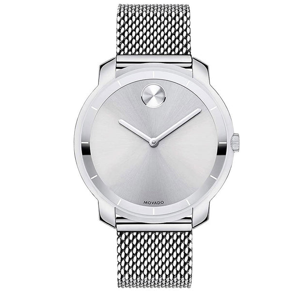 Movado 3600241 Bold Series Silver Stainless Steel Mesh Silver Dial Quartz Watch For Ladies