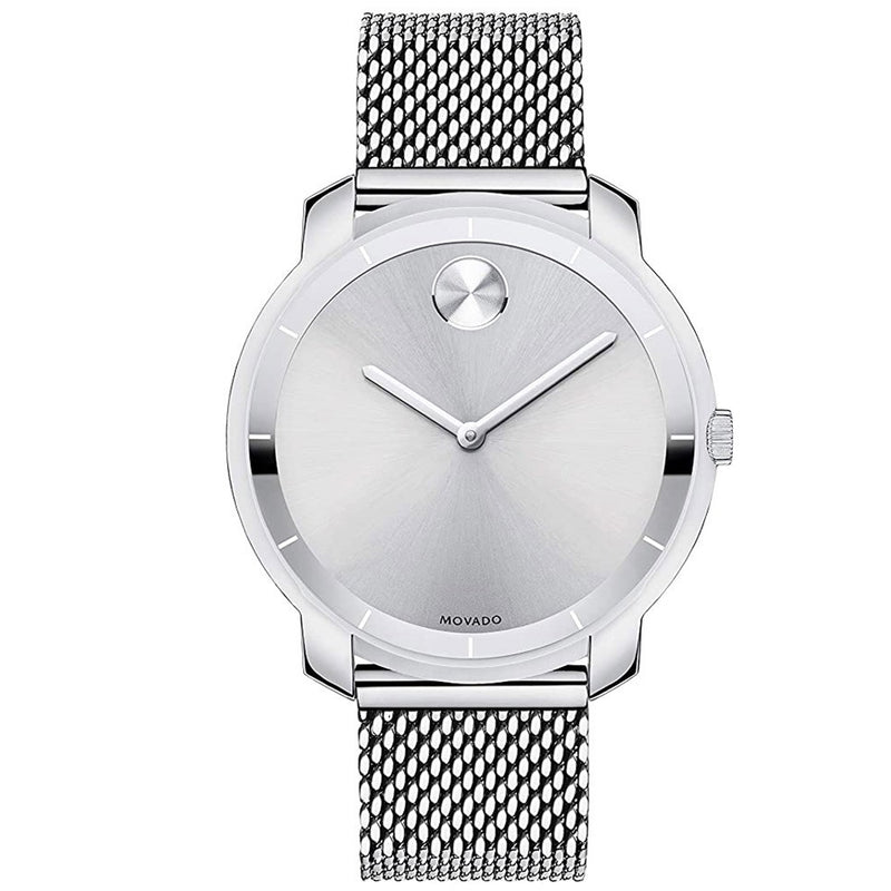 Movado 3600241 Bold Series Silver Stainless Steel Mesh Silver Dial Quartz Watch For Ladies