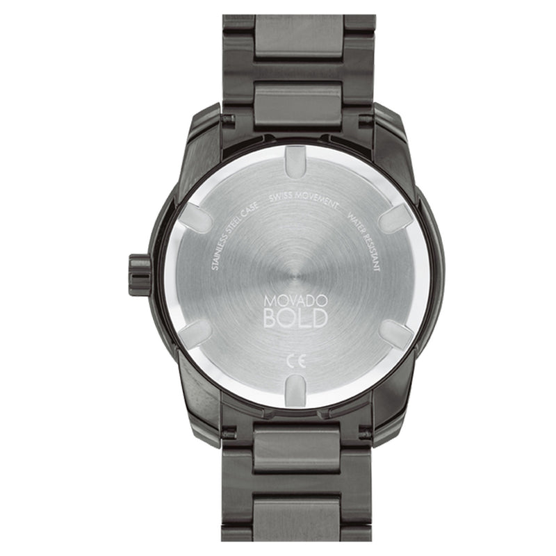 Movado 3600736 Bold Verso Gunmetal Grey IP Men's Watch with Grey Dial