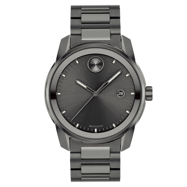 Movado 3600736 Bold Verso Gunmetal Grey IP Men's Watch with Grey Dial