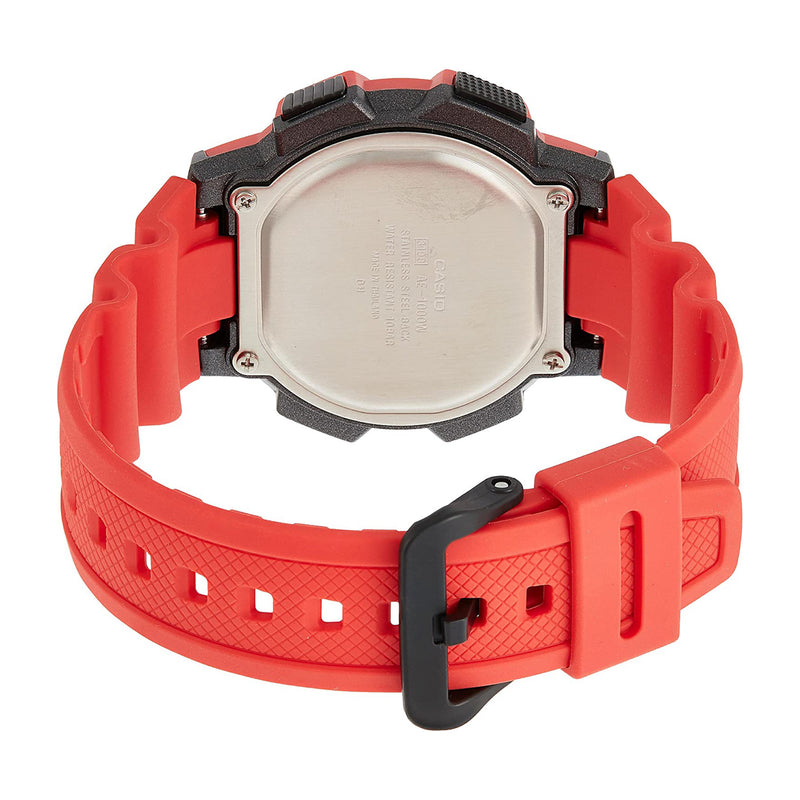 CASIO AE-1000W-4AVDF Digital Sports Red Resin Strap Men's Watch