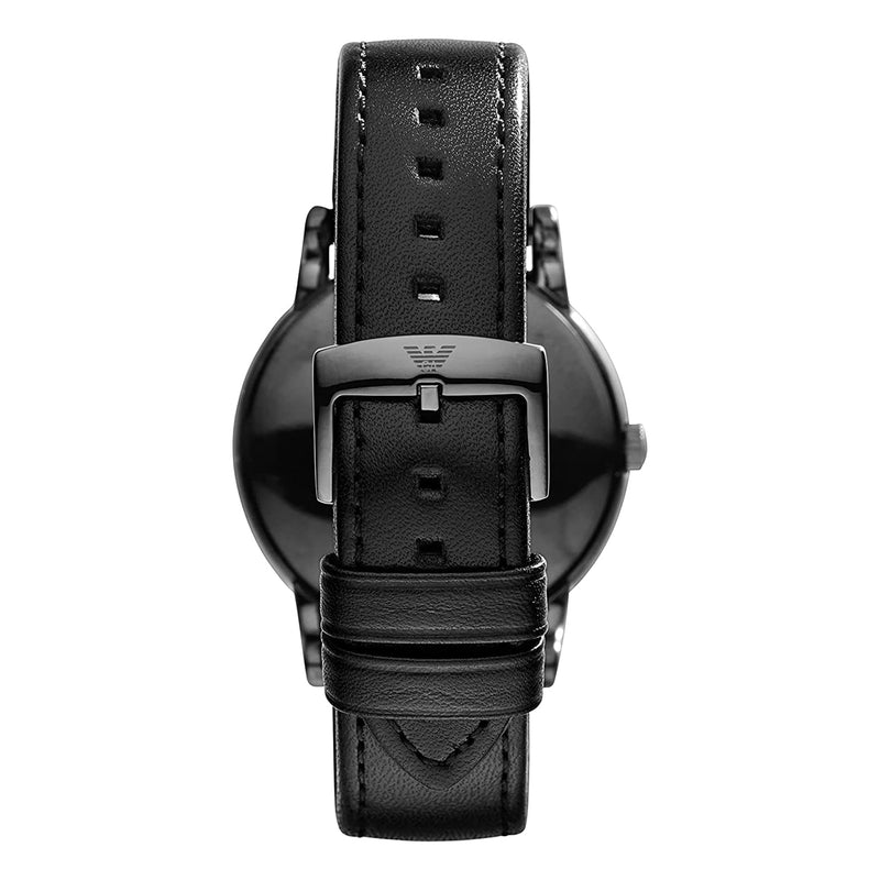 Emporio Armani Three-Hand Brown Leather Watch AR60032