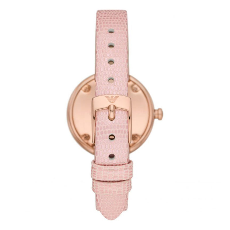Emporio Armani Two-Hand Pink Leather Watch and Bracelet Set -  AR80061SET