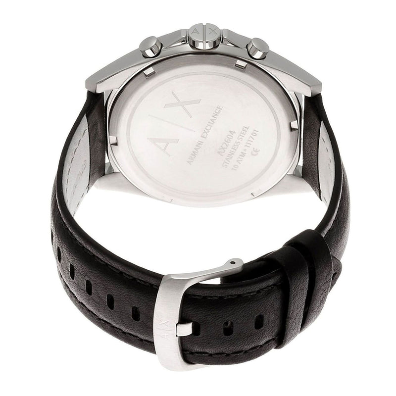 Armani Exchange Men's Black Leather Watch AX2604