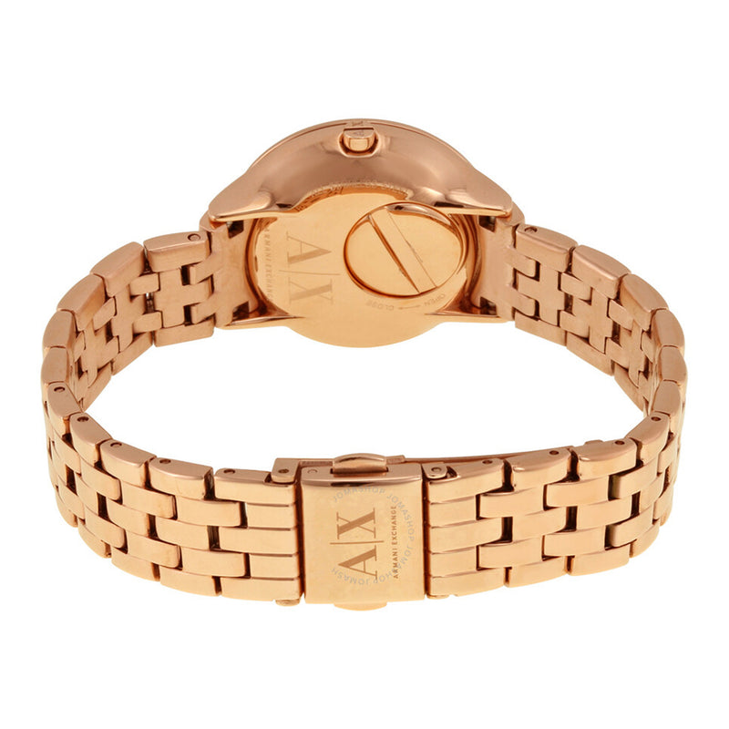 Armani Exchange Women's Pave Dial Rose Gold-tone Watch AX5416