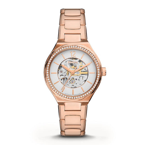 Fossil Eevie Automatic Rose Gold-Tone Stainless Steel Watch BQ3781