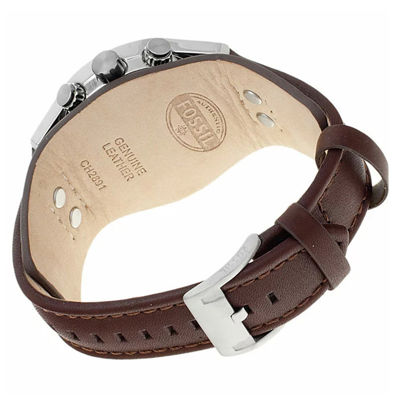 Fossil Men Coachman Chronograph Brown Leather Watch CH2891