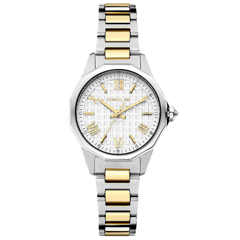 Cerruti 1881 Women s Jesina Crystals Two Tone Stainless Steel Brand Wa