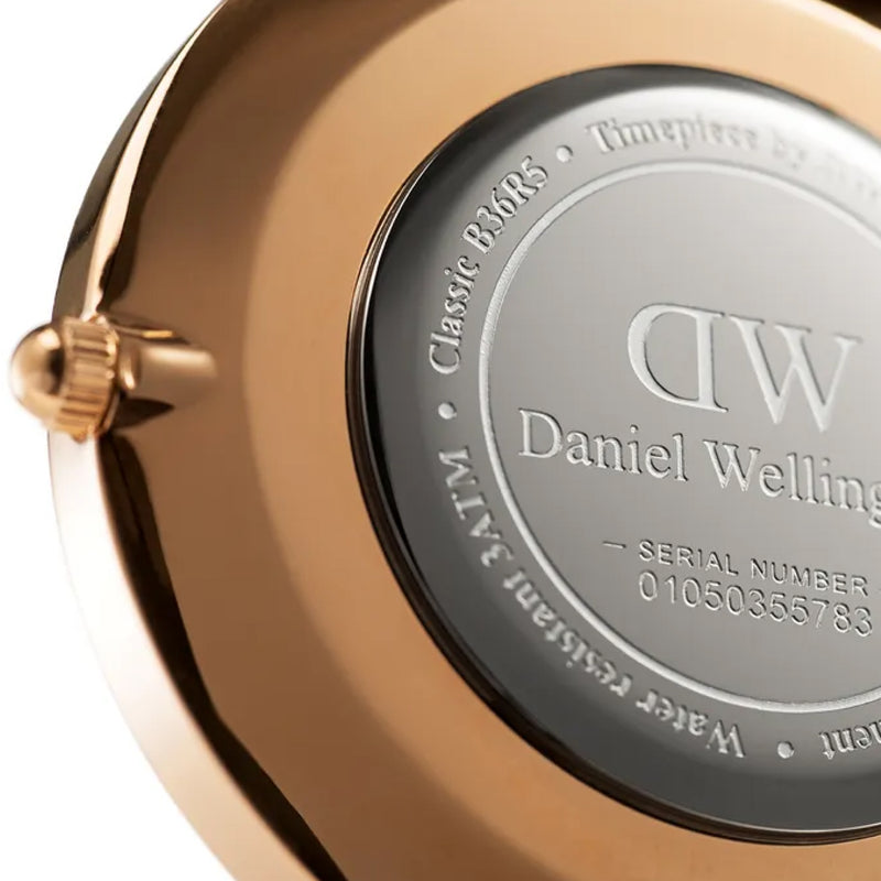 Daniel Wellington Nato Strap Classic Cornwall Rose Gold/Black Men's Watch DW00100150