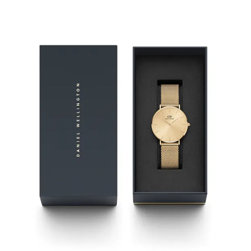 Daniel Wellington Petite Unitone Gold Mesh Strap Gold Dial 36mm Watch - DW00100475