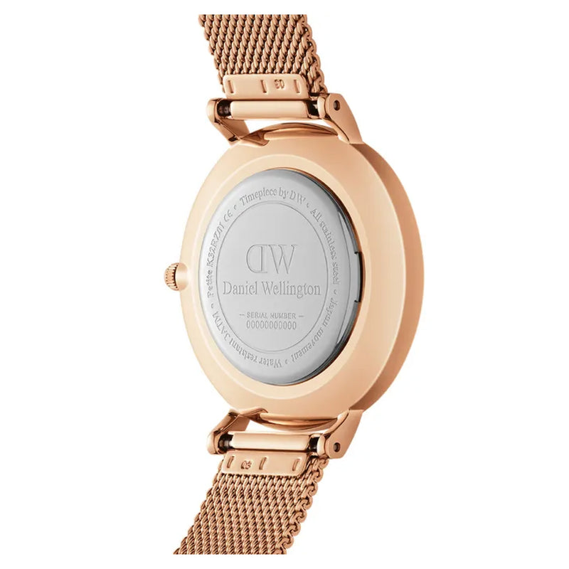 Daniel Wellington Woman's Watch, Petite Melrose Pearl 28mm Pink Mother