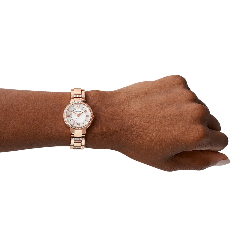 FOSSIL ES3284  Virginia Rose-Tone Stainless Steel Watch