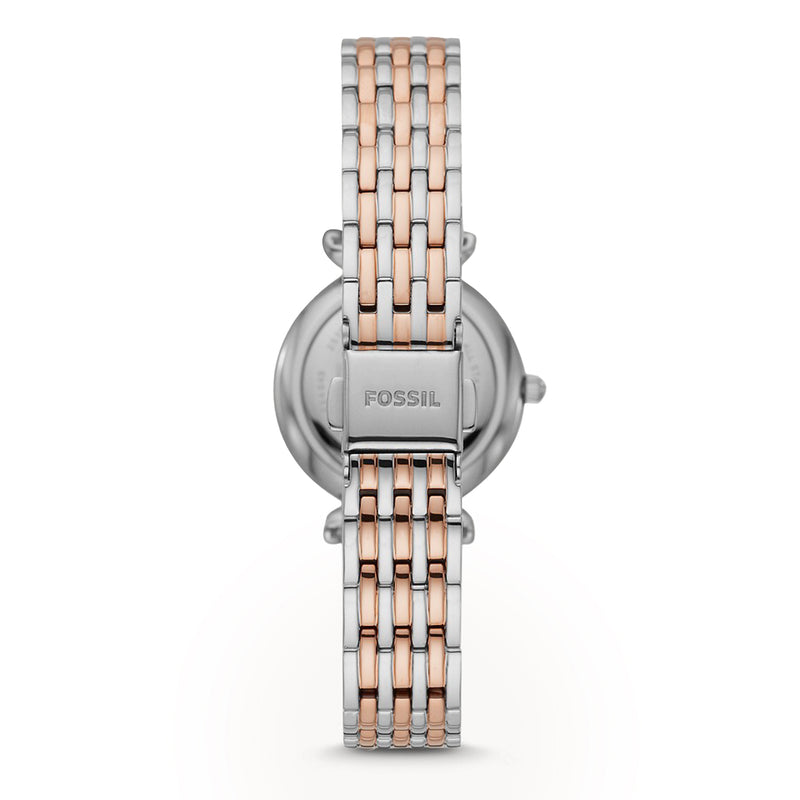 Fossil Women Carlie Mini Three-Hand Two-Tone Stainless Steel Watch ES4649