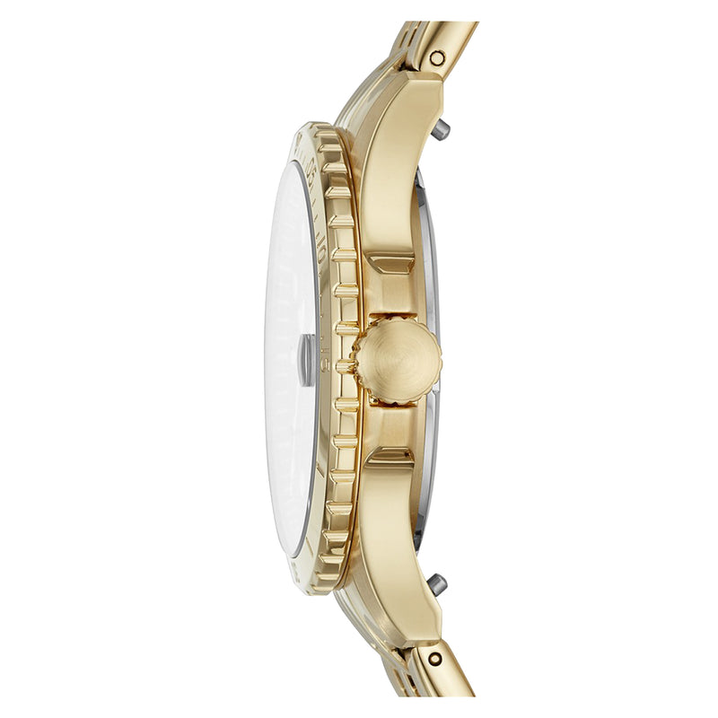 FOSSIL ES4746 FB-01 Three-Hand Date Gold-Tone Stainless Steel Watch