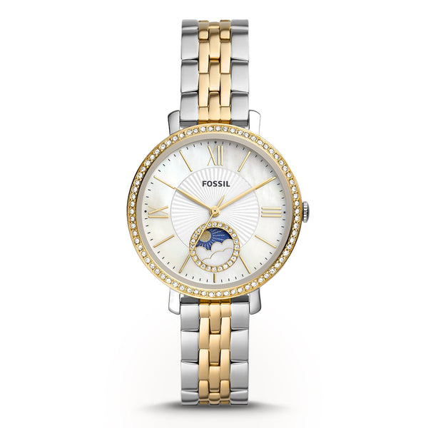 Fossil Jacqueline Sun Moon Multifunction Two-Tone Stainless Steel Watch ES5166