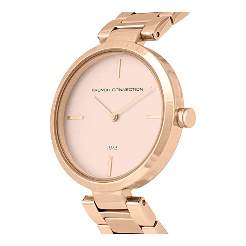 French Connection Women's Rose Gold Stainless Steel Quartz Watch FC138RGM