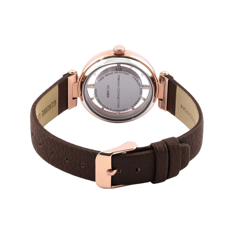 French Connection Women's Brown Leather Watch FC148BR