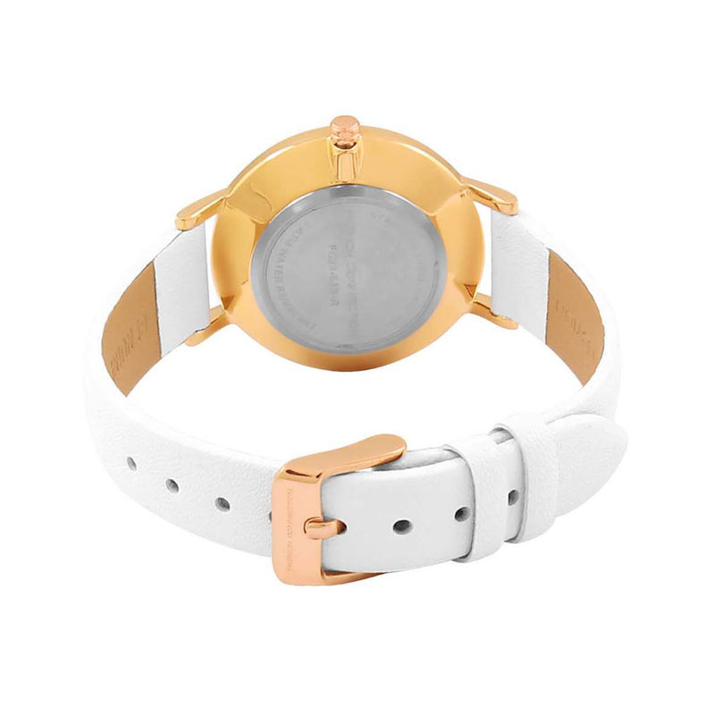 French Connection Womens White Leather Quartz Watch FC20-63B-R