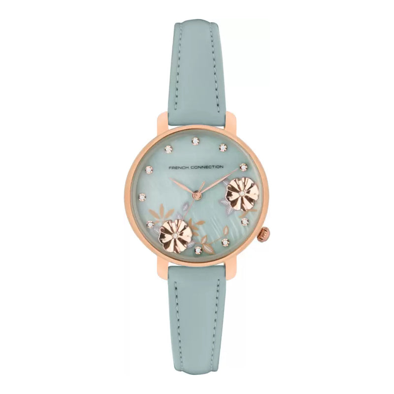 French Connection Women's Blue Leather Watch FC21LU