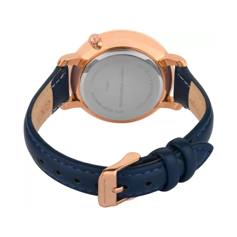 French Connection Women's Navy Blue Leather Watch FC21U