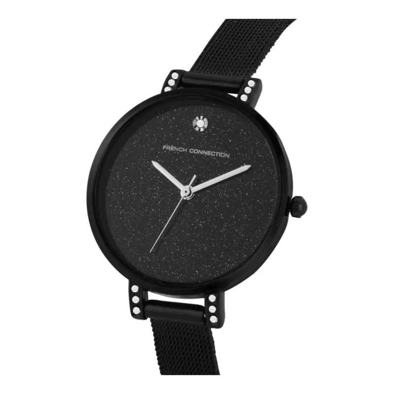French Connection Women's Black Stainless Steel Quartz Watch FC23BM