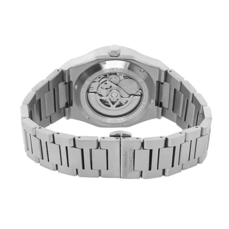 French Connection Skeleton Men's Silver Automatic Watch FCA02-1