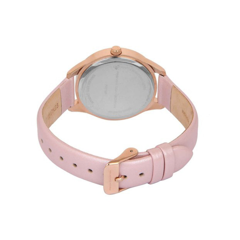 French Connection Women's Pink Leather Quartz Watch FCE114P