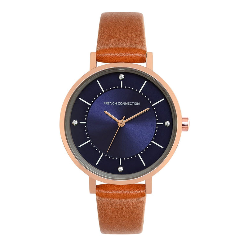 French Connection Analog Brown Leather Women's Watch FCN00010E