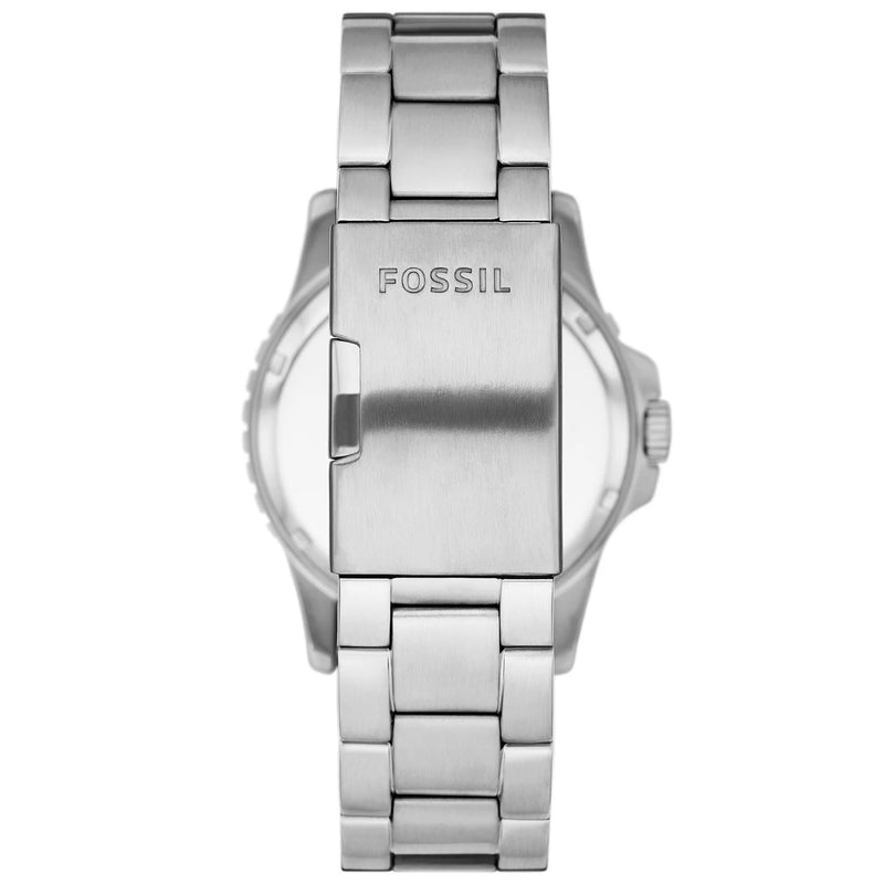 Fossil Men Blue Three-Hand Date Stainless Steel Watch FS5952