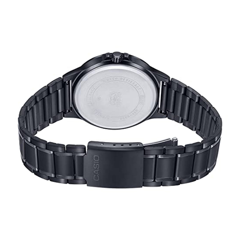 Casio Watch Men'sAnalog Multi Hands Black Dial Stainless Steel Band MTP-V300B-1AUDF.