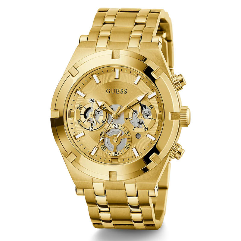 Guess Gold Tone Case Gold Tone Stainless Steel Watch GW0260G4