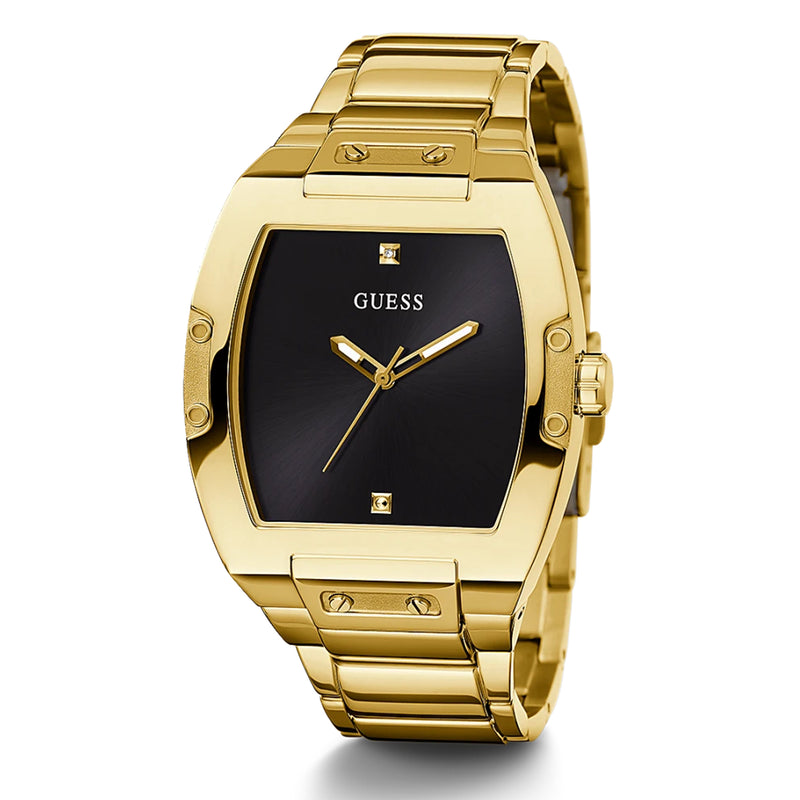 Guess Men's Gold Tone Case Gold Tone Stainless Steel Watch GW0387G2