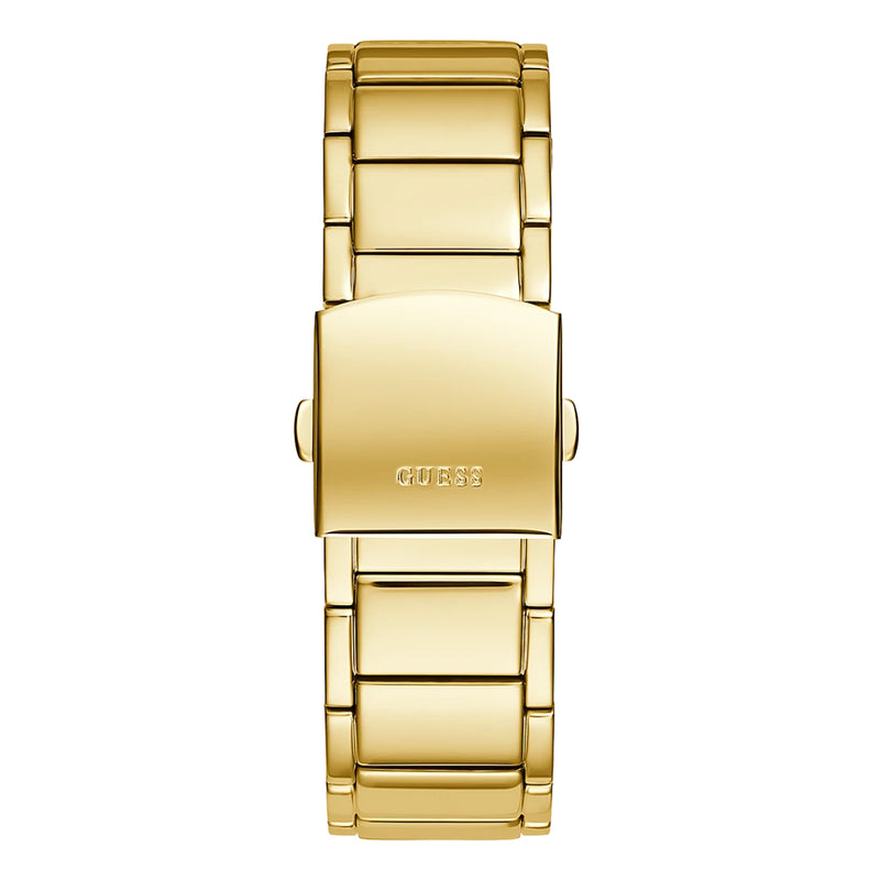 Guess Men Gold Tone Case Gold Tone Stainless Steel Watch GW0387G2