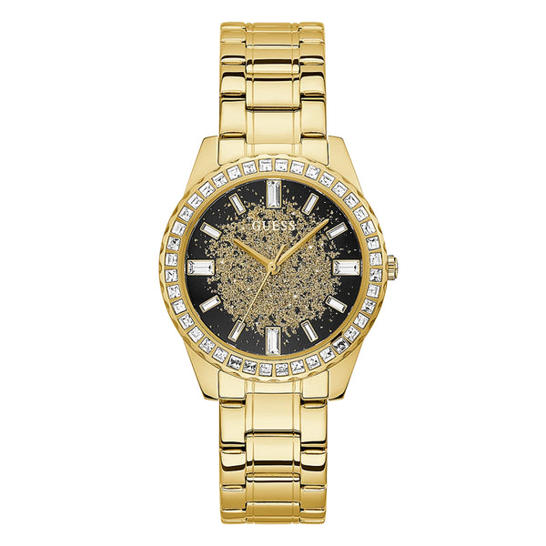 Guess Gold Tone Case Gold Tone Stainless Steel Watch GW0405l2