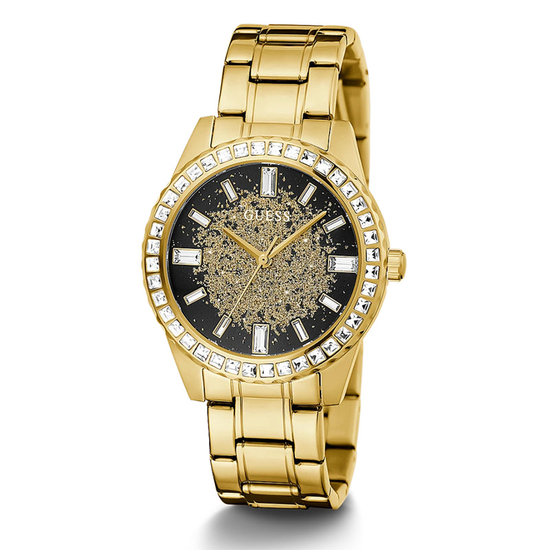 Guess Gold Tone Case Gold Tone Stainless Steel Watch GW0405l2